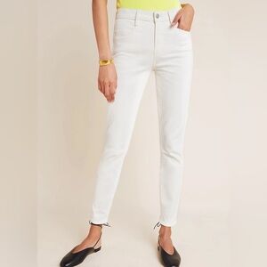 NWOT Paige Hoxton High-Rise Skinny Jeans - Cream White Denim - Made in USA